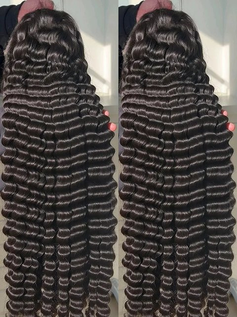 AMYTUD Perücke, 100 % Echthaar, Wasserwelle, Brasilianisches Remy Haar - Bild 1