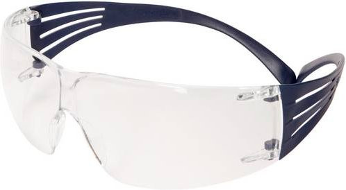 3M SecureFit SF201SGAF-BLU Schutzbrille mit Antibeschlag-Schutz in Blau und transparenten Gläsern nach EN 166 - Bild 1