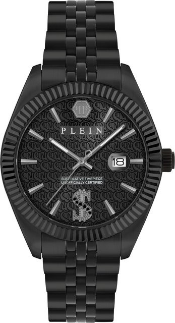 Philipp Plein Herrenuhr, Quarz, Edelstahl, Schwarz, 41 mm, 5 ATM - Bild 1
