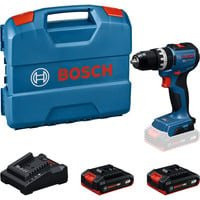Bosch Professional Akku-Schlagbohrschrauber GSB18V-52 in Blau mit 2 Akkus 18V 2,0 Ah im L-Case - Bild 1