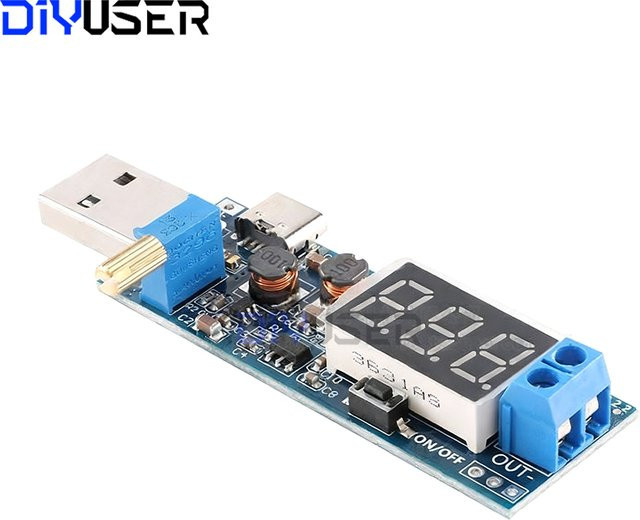 DIYUSER Boost-Buck-Konverter-Modul DC-DC Aufwärts-/Abwärtswandler Blau 1,2V-24V - Bild 1