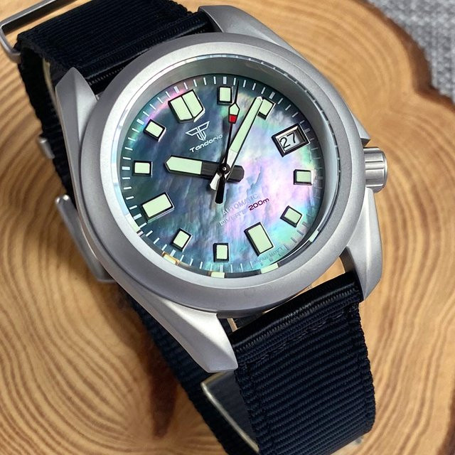 Tandorio Armbanduhr, Automatik, Edelstahl, Schwarz, 40 mm, Herren - Bild 1
