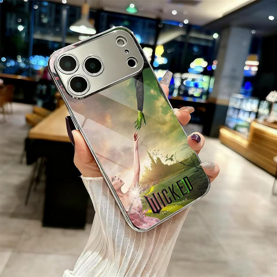 W-Wicked Film-Handyhülle für iPhone 12 bis 17 Serie mit galvanisiertem Metall-Bumper und gehärteter Glasrückseite in Multicolour - Bild 2