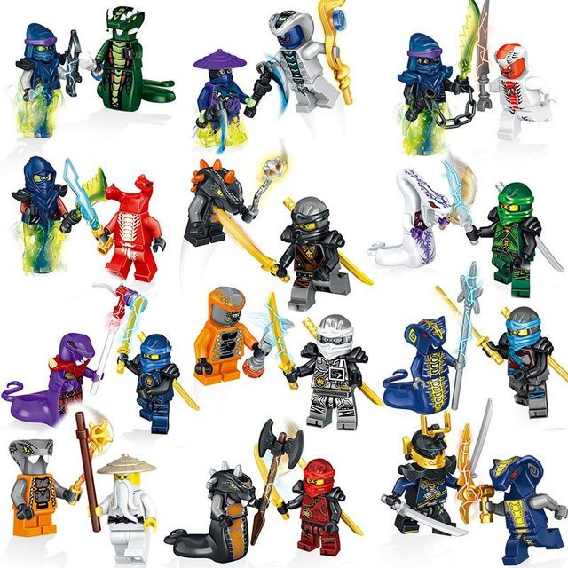 Ninjago Figuren mit Waffe, Bausteine, 24-teiliges Set, ab 6 Jahren - Bild 1