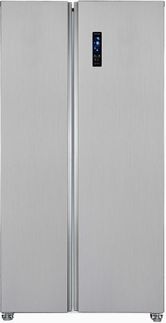 Exquisit Side by Side Kühlschrank SBS46-040E in Edelstahl-Optik, Silber, B/H/T: 90 x 177 x 59 cm - Bild 1
