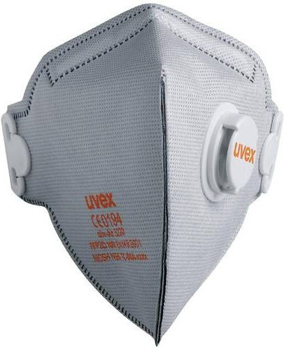 Uvex silv-Air classic 3220 Feinstaubmaske mit Ventil FFP2 in Grau, 15 Stück, EN 149 - Bild 1