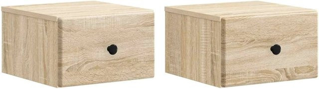 vidaXL Wandmontierter Nachttisch 2er-Set Sonoma-Eiche B/T/H: 34,5 x 33 x 20 cm - Bild 1