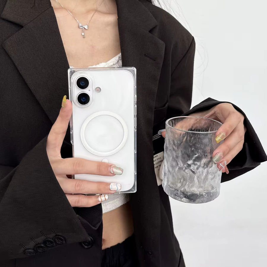 Minimalis Transparente Magnetische Kabellose Lade-Telefonhülle für Apple iPhone 17 16 15 14 13 12 Pro Max Plus Air - Bild 3