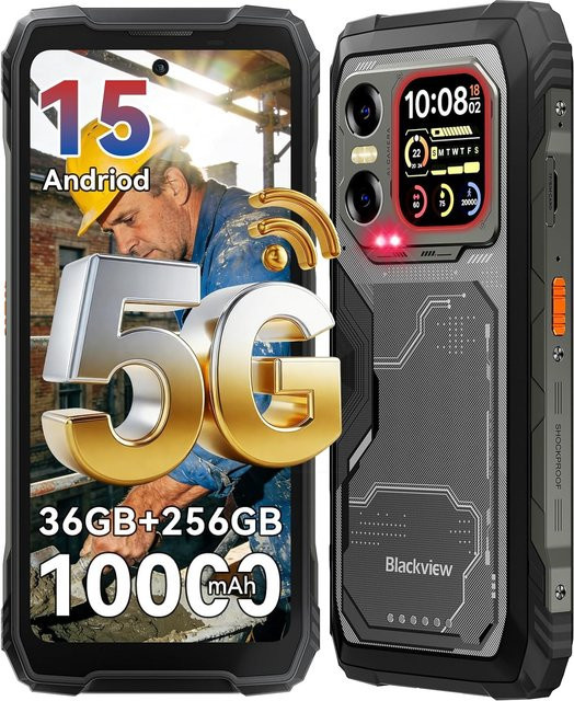 Blackview XPLORE X1 5G Smartphone Schwarz mit 256 GB Speicher, 36 GB RAM, 10000mAh Akku und 6,78 Zoll Display sowie 108MP Kamera und Android 15 - Bild 1