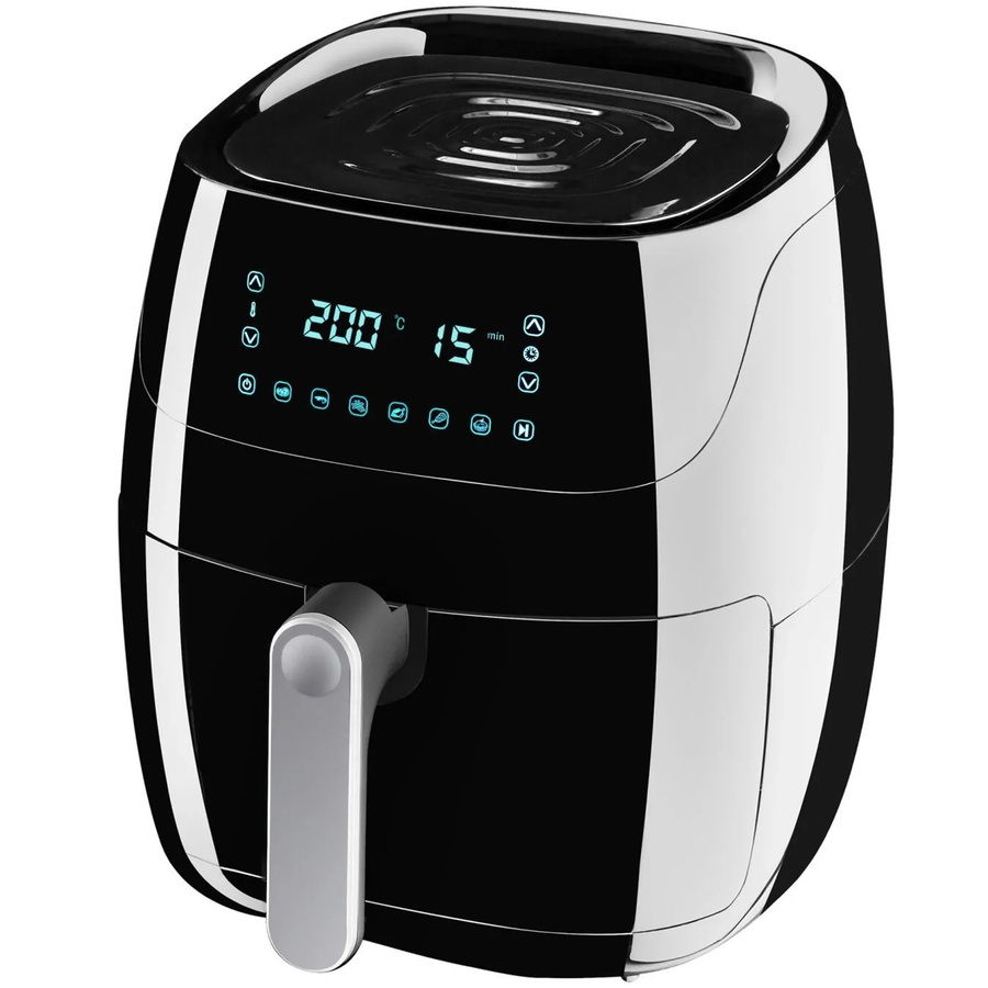 tectake Heißluftfritteuse Yaiza Schwarz mit 4,3 l Volumen, Digitaldisplay und Timer - Bild 2