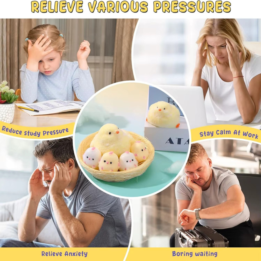 Taba Squishy Küken-Spielzeuge, Gelb - Bild 2