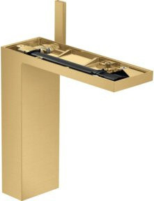 Hansgrohe Axor MyEdition Einhebelmischer Waschtischarmatur in Gold mit Push-Open-Abflussventil - Bild 1