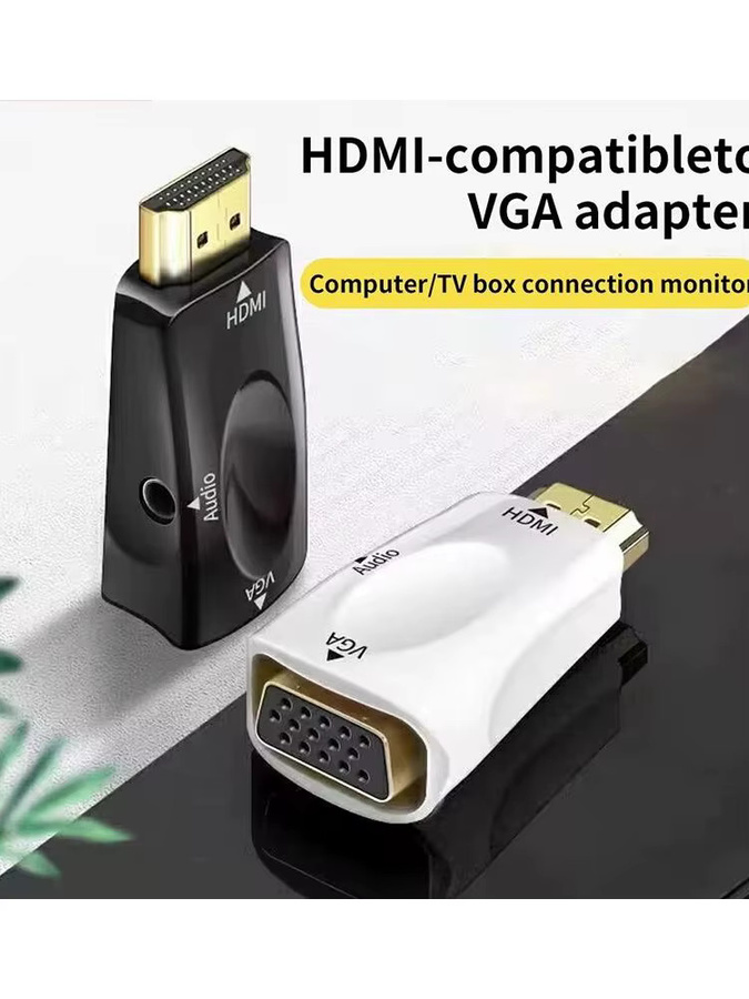 Mrgabwte HDMI zu VGA Kabelkonverter in Schwarz mit 3,5-mm-Klinkenstecker für Audio und HD 1080P - Bild 6