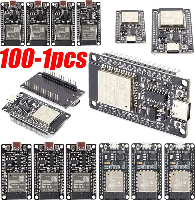 ALLOYSEED ESP32 WROOM-32D Entwicklungsboard mit WiFi und Bluetooth in Schwarz - Bild 1