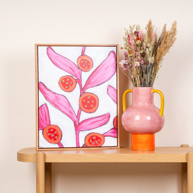 BLUME2000 Wanddekoration Illustration Granada Gewächs in Rosa und Orange - Bild 1