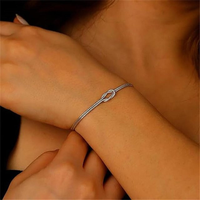 YULIN Knoten Schlangenkette Armband, Edelstahl, Unisex - Bild 1