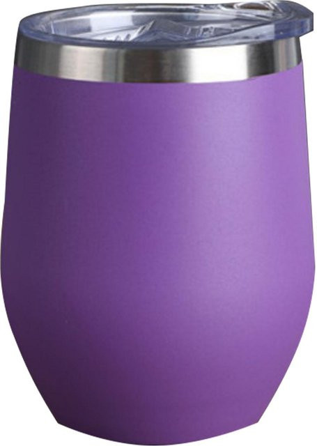 Isolierter Edelstahl-Isolierbecher von CosyHome in Violett, BPA-frei und auslaufsicher für Heiß- und Kaltgetränke - Bild 1