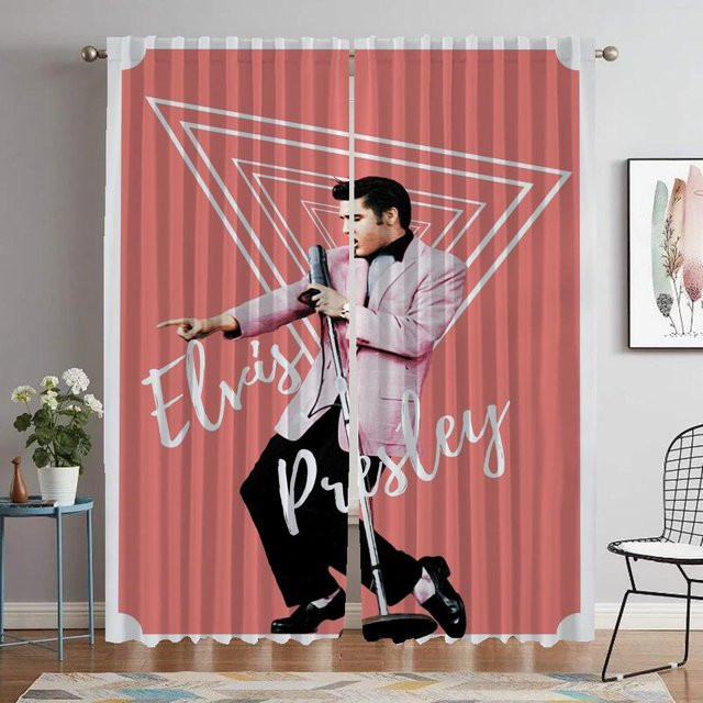 2er-Set Elvis Lichtblockierende Vorhänge halbtransparent in Braun, B: 60 cm, H: 90 cm - Bild 1