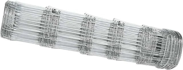 vidaXL Feldzaun aus verzinktem Stahl in Silber, B: 100 m, H: 0,8 m - Bild 1