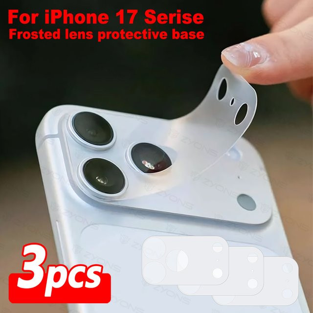 ZYONS 3er-Set Mattierte Objektivschutzkappen für iPhone 17 Pro Max, Pro, Air und iPhone 17 mit Blendschutz und Anti-Fingerabdruck-Funktion - Bild 1