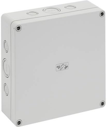 Spelsberg Installations-Gehäuse TK PS 1818-6f-m aus Polystyrol in Lichtgrau RAL 7035, B/T/H: 18,2 x 18,0 x 6,3 cm - Bild 1