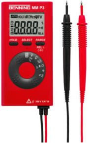 Benning MM P3 Digitales Hand-Multimeter CAT II 600 V / CAT III 300 V mit 4000 Counts in Rot - Bild 2