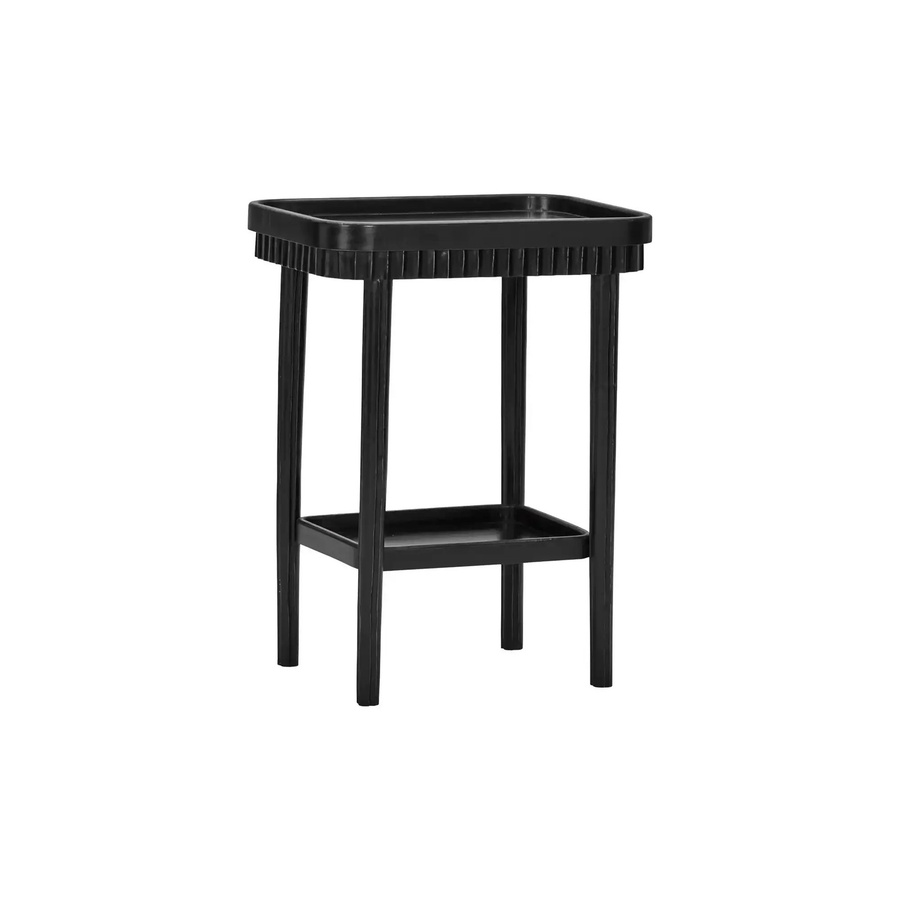 House Doctor Beistelltisch Mesa aus Mangoholz in Schwarz, B/T/H: 78 x 61 x 40,5 cm - Bild 1
