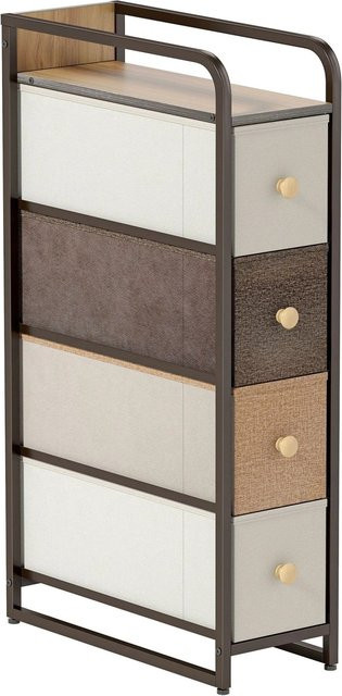 HOMCOM Kommode aus Vliesstoff und Stahl in Mehrfarbig, B: 47 cm, H: 84,5 cm - Bild 1