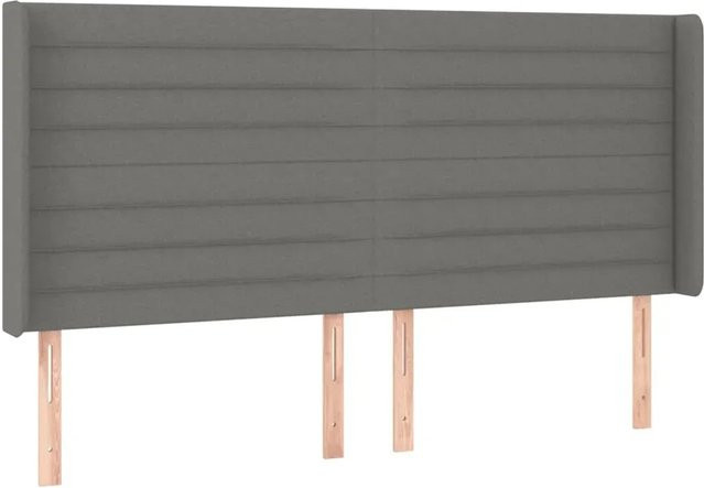 vidaXL LED Kopfteil in Dunkelgrau mit Stoffbezug, B/H: 183 x 118 cm - Bild 1