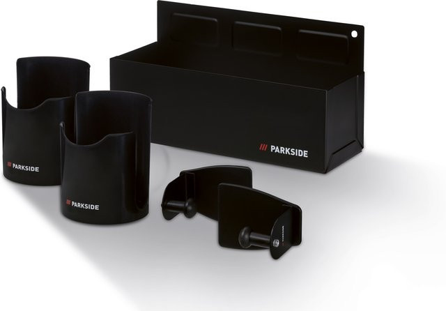 Parkside Magnetablagen Set 5-teilig in Schwarz aus Stahl und Kunststoff mit 5t Tragkraft - Bild 1