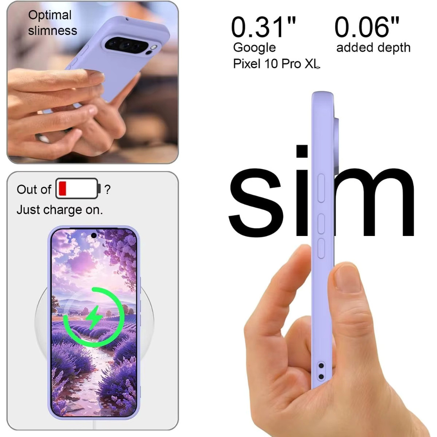 Stoßfeste Silikon-Schutzhülle für Google Pixel 10 9 Pro XL 8 7 6 A in Blau und Lila - Bild 3