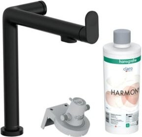 Hansgrohe Aqittura M91 1jet Spültisch-Einhebelmischer Starter Set mit Schwenkauslauf und gefiltertem Wasser in Mattschwarz - Bild 1