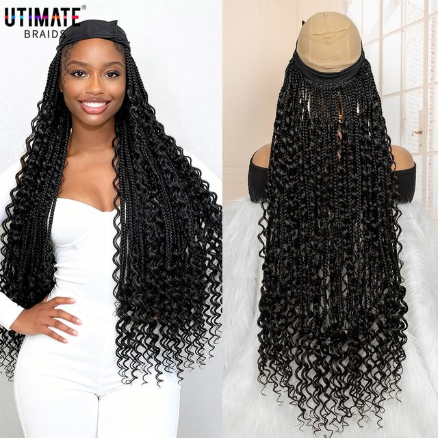 Utimate Boho-Flechtperücke mit Turban, 30 Zoll, Damen, Naturfarben - Bild 1