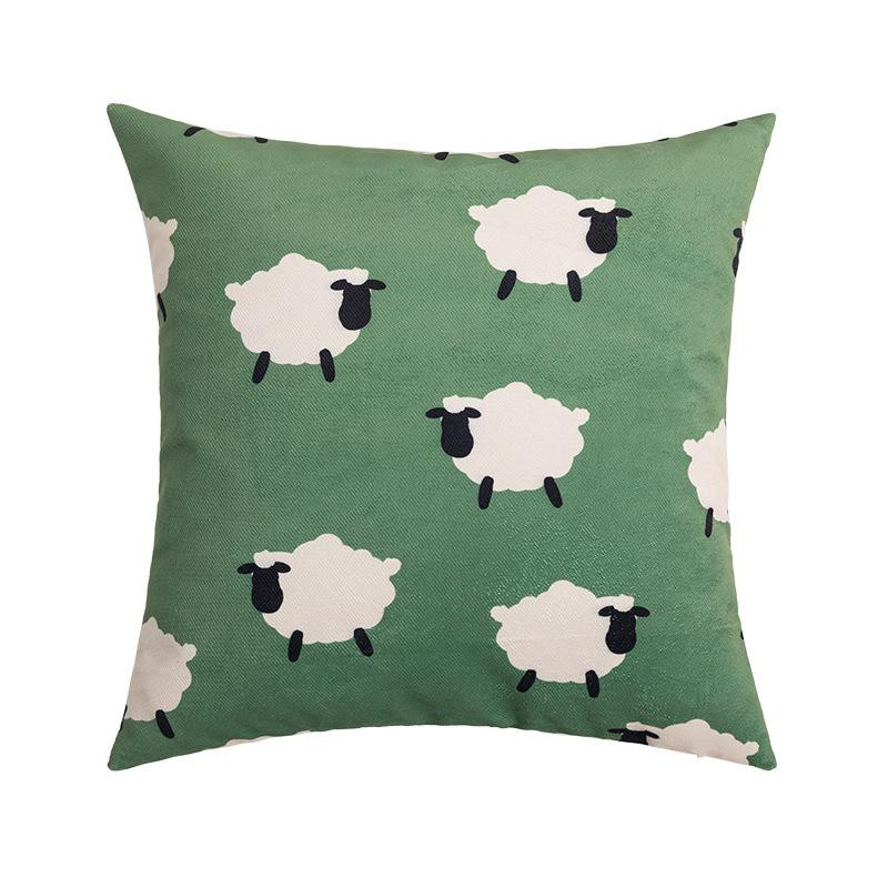 KORAN Kissenbezug mit grünem Muster aus Polyester und Baumwolle, B/B: 45 x 45 cm - Bild 2