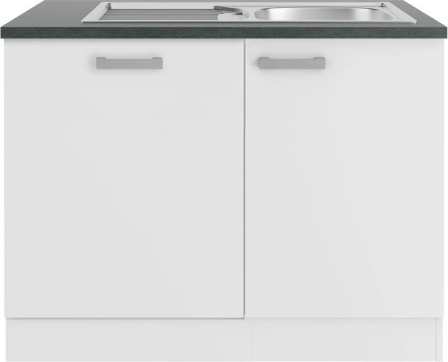 OPTIFIT Oslo214 Küchen-Spülenschrank-Set in Weiß mit Feinstruktur und modernem Design - Bild 1