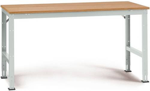 Manuflex UNIVERSAL Standard Arbeitstisch mit Multiplexplatte in Lichtgrau, B/T/H: 175 x 100 x 76-87 cm - Bild 1