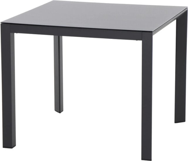 Siena Garden Gartentisch quadratisch aus Aluminium und Glas in Anthrazit matt B/T: 160 x 90 cm - Bild 1