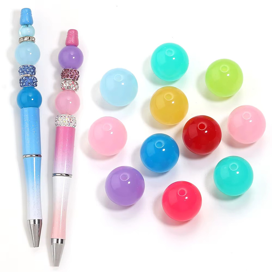 Louleur Acryl Perlen, Runde Spacer, Gelee Farbe, 16 mm - Bild 2