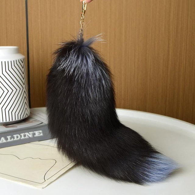 YIRAN Anhänger Plüschfuchs-Schwanz, brown, Unisex - Bild 1