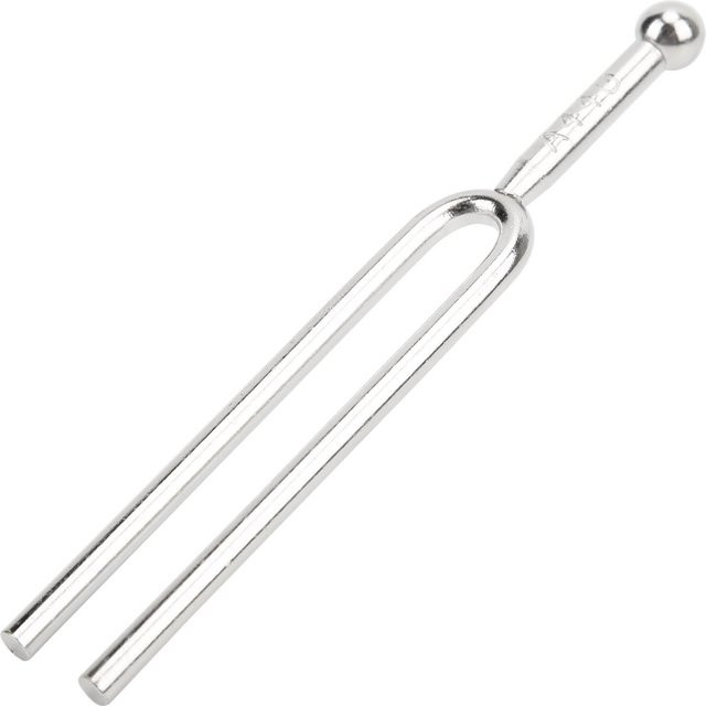 Stimmgabel Standard A 440Hz für Violine, Mandoline und Gitarre in Weiß und Silber - Bild 1