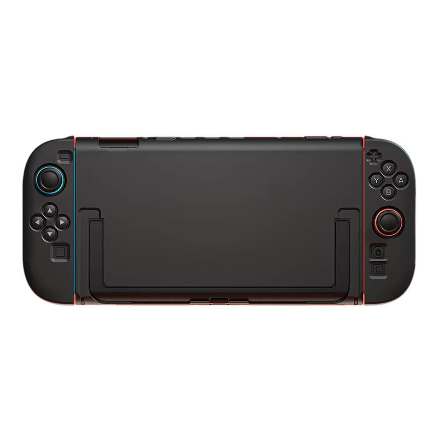 Stoßfeste TPU-Schutzhülle für Nintendo Switch 2 mit integriertem Ständer in Schwarz - Bild 6