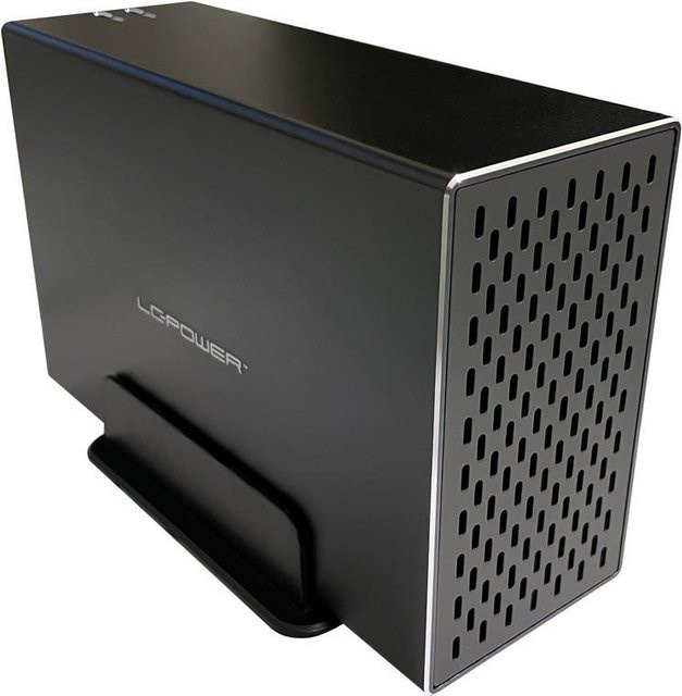 LC-Power LC-35U3-RAID-2 Speicherlaufwerksgehäuse für HDD und SATA in Schwarz mit USB-A und USB-C Anschlüssen - Bild 1