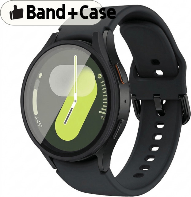 TINUORA Uhrenarmband Silikon, Schwarz, Unisex, Samsung Galaxy Watch - Bild 1