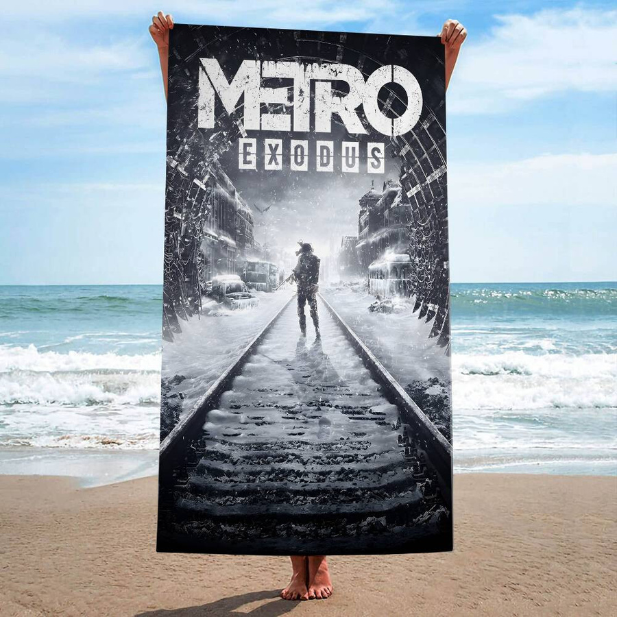 M-Metro Anime Videospiel Mikrofaserhandtuch schnelltrocknend, B: 40 cm, H: 60 cm, weiß/mehrfarbig - Bild 2