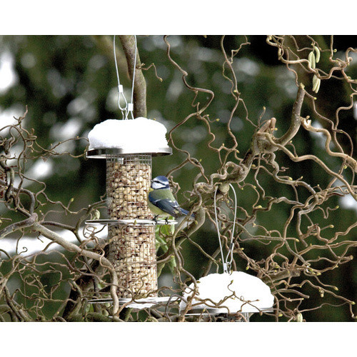DOBAR Vogelfuttersäule aus Metall in Silber zum Aufhängen - Bild 2