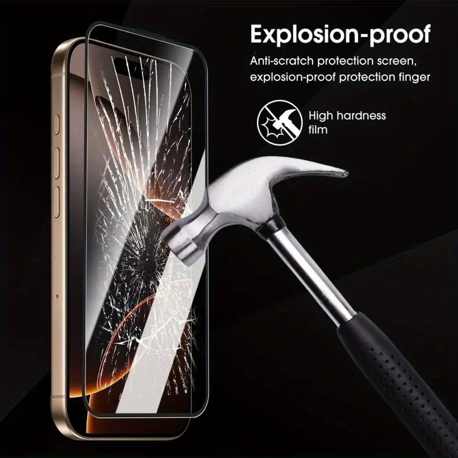 DIXSG 2er Set Ultra HD Displayschutzfolie aus gehärtetem Glas für iPhone 17 16 15 14 13 12 Pro Max Plus und 17Air 16e mit One Click Install, transparent - Bild 3
