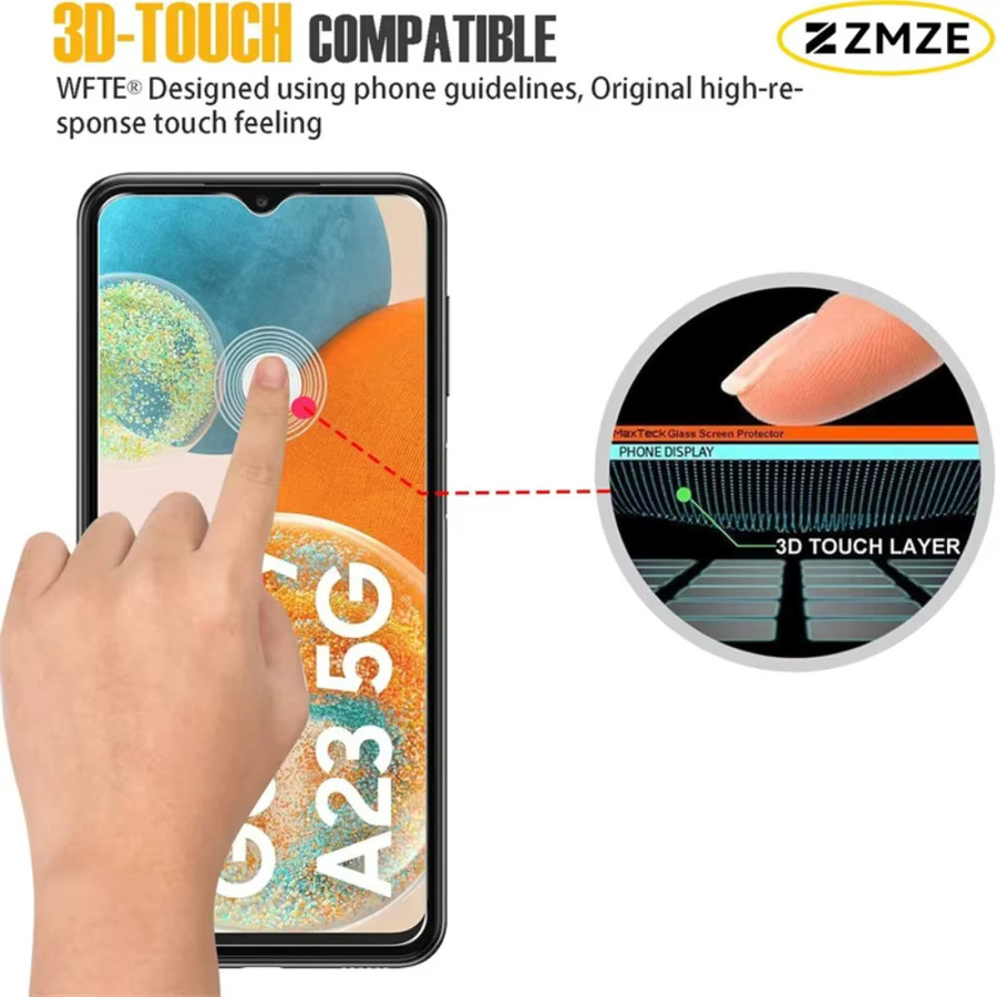 3er-Set Schutzglas für Samsung Galaxy A05 A15 A25 A35 A55 A04 A71 A90 A34 A03 A13 A23 A53 Displayschutzfolie transparent - Bild 2