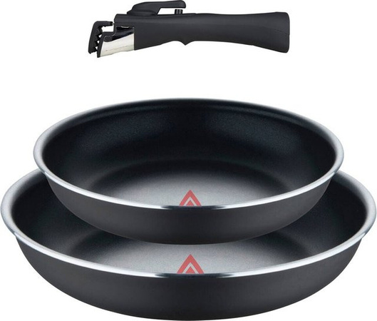 BERGNER Pfannenset CLICK & COOK aus Aluminium in Silber, 3-teilig