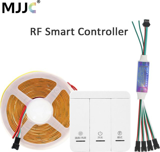 MJJC RGBIC COB LED Streifen Licht mit Fernbedienung, DC 24V, Farbe: Weiß - Bild 1