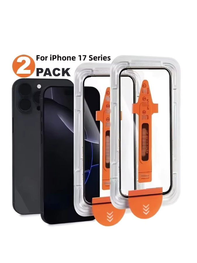 2er-Pack Ultra-Klare Displayschutzfolie aus Glas für Apple iPhone 17 16 15 14 13 12 11 Pro Max Plus Air Mini mit Ein-Klick-Installation, transparent - Bild 6